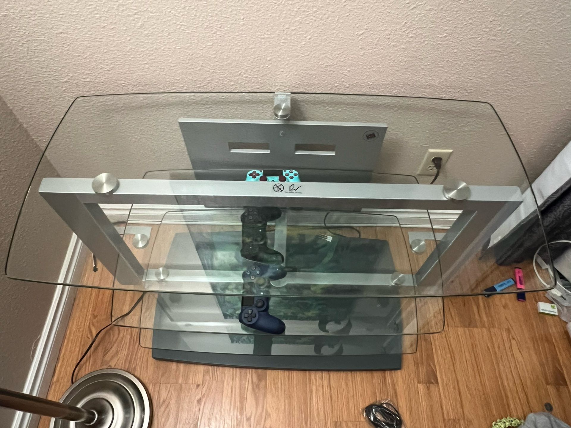 Large Glass Entertainment Stand 