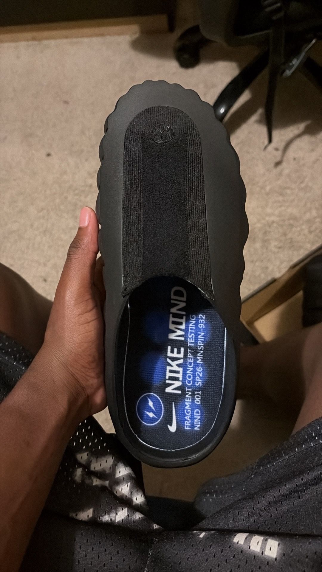 Nike Mind 001 Slides | Fragment Blue Color | Men’s Sz 11