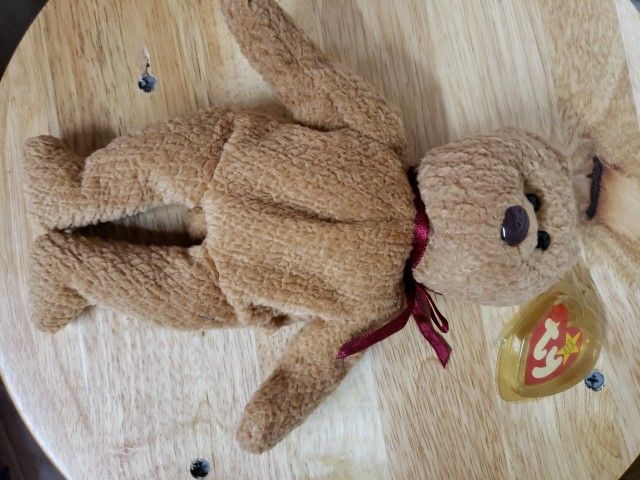 TY BEANIE BABIES VERY RARE & Retired CURLY BEAR with ERRORS, COLLECTIBLE