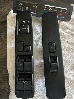Toyota 4 runner 96 -02 master switch & passenger switch/hvac cover plate & A/c switch/ partes originales Toyota