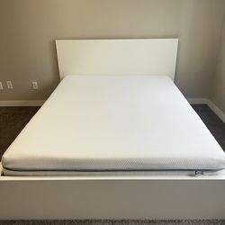 Queen Mattress & Bed Frame – Great Condition (IKEA)