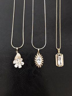 Gold plated pendant with chain ($10 each)