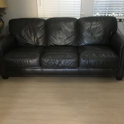 Leather Couch With Sleeper Mattress 