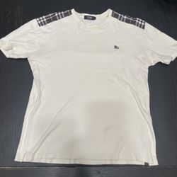 Cream Burberry T Shirt