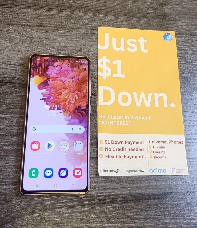 Samsung Galaxy S20 Plus 5G 128gb Unlocked, FREE Smartwach/ Headphones. Pay $1 Today Rest in payments. NO CREDIT NEEDED FINANCING