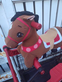 Kids Plush Rocking Horse Ride-On Toy