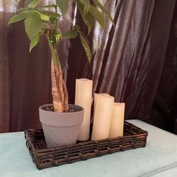 Tray only - Decorative Wicker Tray Bathroom Tray