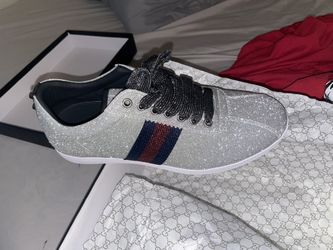 Gucci Bambi Web Silver Shoes