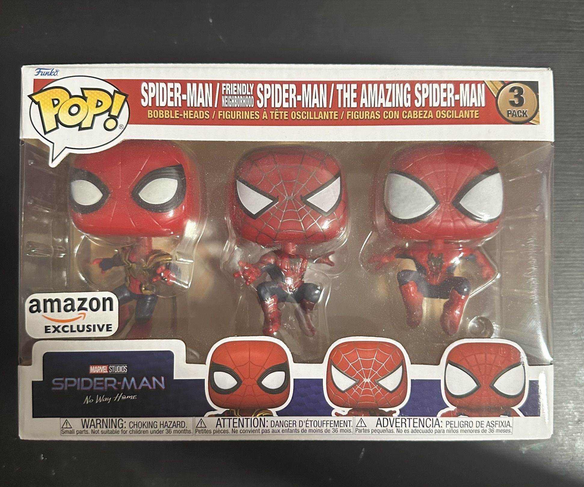 Spider-Man/ Friendly Neighborhood Spider-Man/ The Amazing Spider-Man Funko Pop 3 Pack