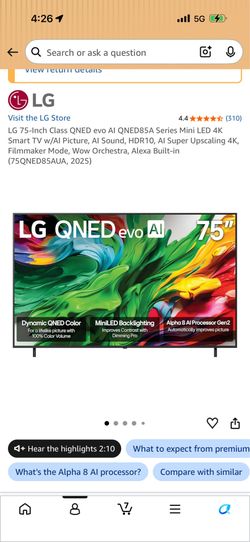 LG qned AI Evo 75 ‘