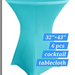 6 pack  teal cocktail tablecloth covers  tiffany theme  new party bday decor