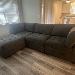 Dark Gray Costco Thomasville Modular Sectional 4-Piece