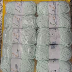 Chenille Yarn - Cyan