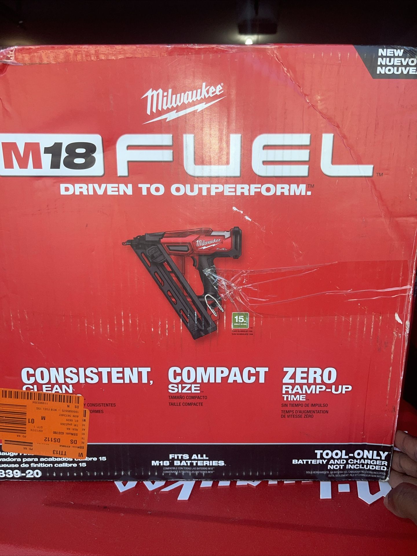 Milwaukee 15 Gauge Nail Gun