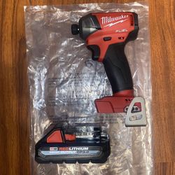 1)Milwaukee M18 Brushless Fuel (Surge)Impact Driver (2760-20) & (1) M18 Redlithium High Output CP 3.0 Ah battery pack (48-11-1830)