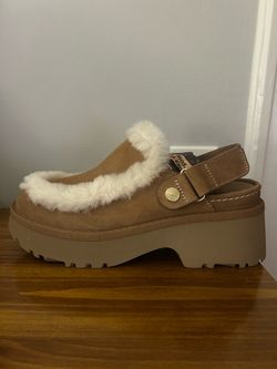 UGG slingback Platform Clogs in chestnut shoes 8 new