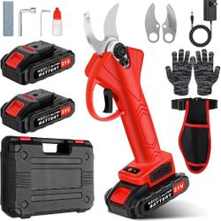 Electric Pruning Shears Cordless, 2 Rechargeable 2ah Lithium Batteries, 30mm (1.2 Inch) Cutting Diameter, Branch Cutter