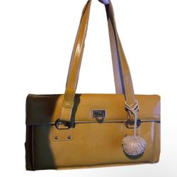 Salvatore Ferragamo Yellow Patent Leather Shoulder W/ Bag Tassel 