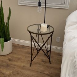 ANTIQUE BRONZED FOOTED TABLE