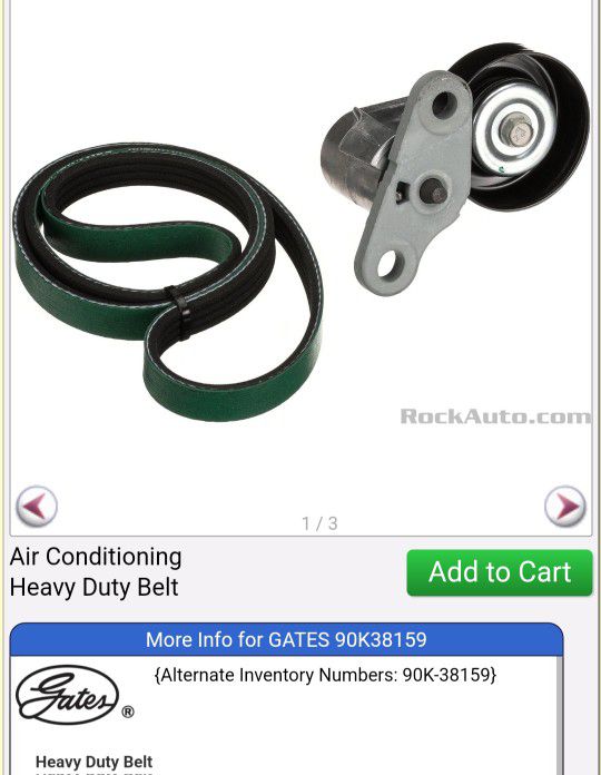 5.3 Gm Or Chevrolet Engine A/c Tensioner With Belt 