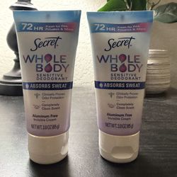 Secret Dry Feel Whole Body Deodorant - Completely Clean - 3oz: Aluminum-Free, Invisible Cream