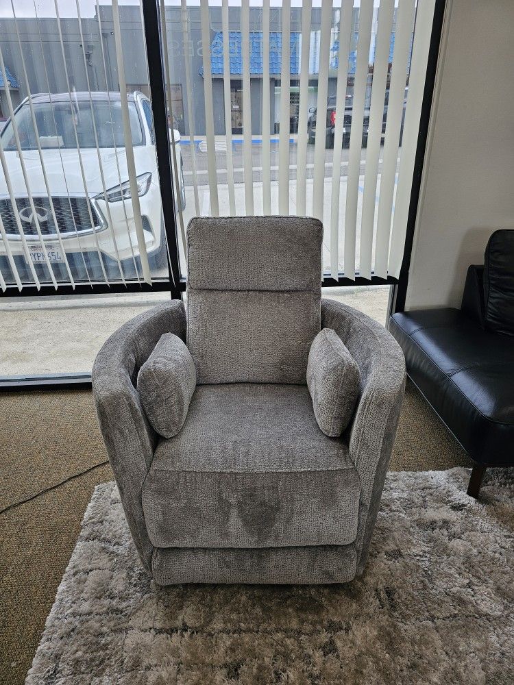 Fabric Swivel And Rocking Recliner Chair with USB Port