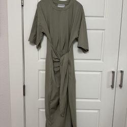 Modern Citizen Noa Organic Cotton T-Shirt Wrap Dress (S)