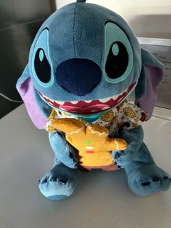 Disney Stitch Holiday Plush with Gingerbread Cookie