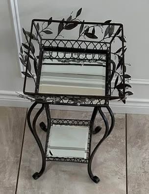 Vintage Wrought Iron Plant Stand / Candle Holder