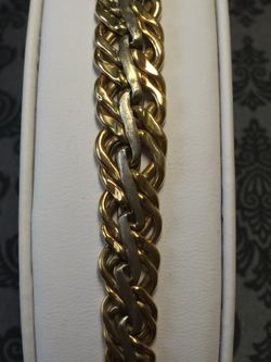 14K Yellow Gold Bracelet stunning 18.5 sm 🆔12.4