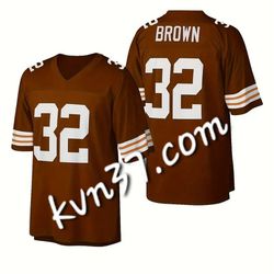 Vintage Style Brown Jersey Cleveland #32  Size 3XL