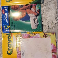 Crayola Banner Makers,body Sticker Tattoos, Stationary Bundle