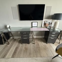 Double Glass Desk