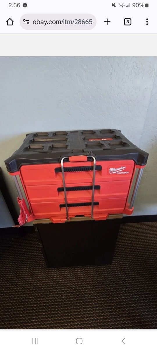 Milwaukee Packout 3-Drawer Toolbox NEW