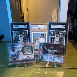 Baseball cards, graded cards, and autos