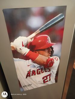 Large Mike trout magnetic print