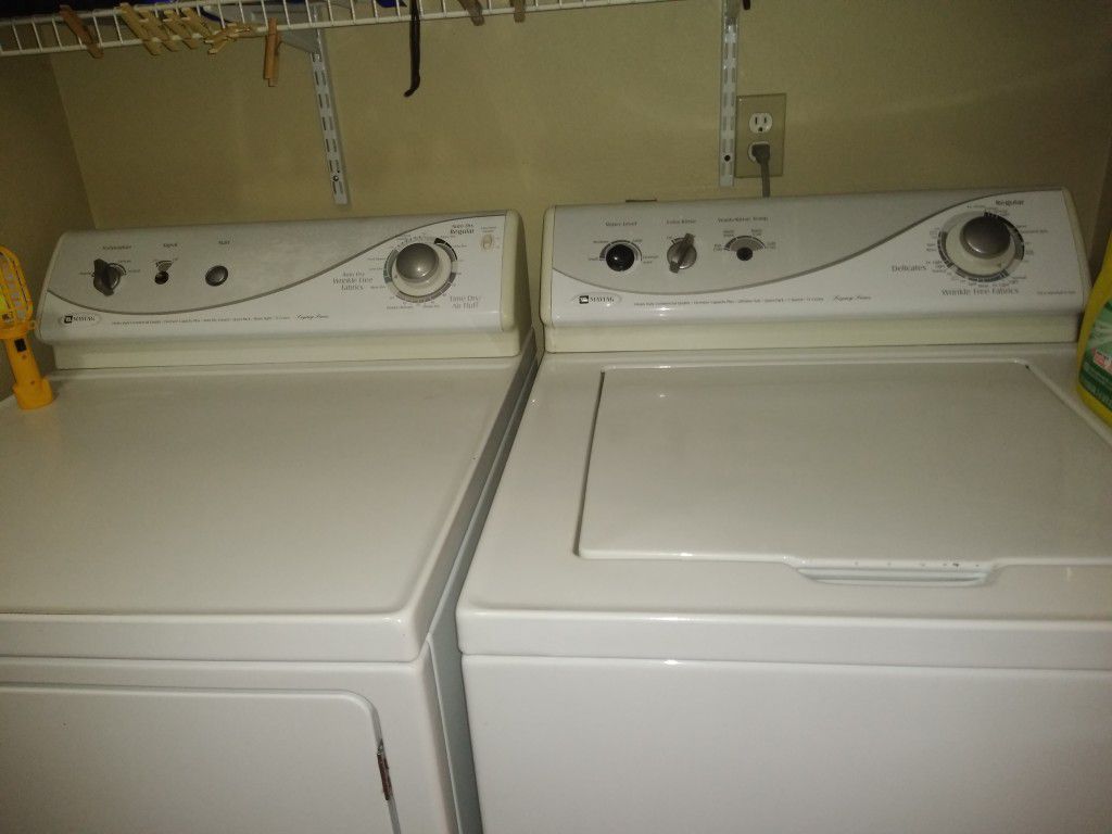 MAYTAG, matching heavy duty Washer, dryer set