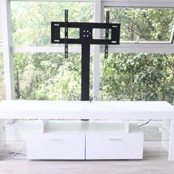 Modern Black TV Stand with Mount & Drawers – New in  Box