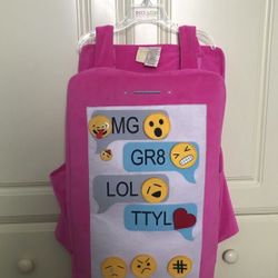 Emoji phone costume girls size 4-10