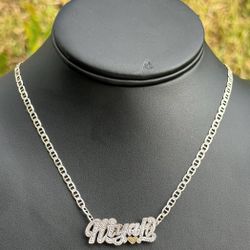 Jewelry 925 sterling silver two tone mariner link chain necklace niyah pendant chain 22.00” 2.80mm 9.70g