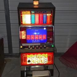 Vintage 1980s IGT Ballys Video Draw Poker Slot Machine  AS IS Token Recognizer