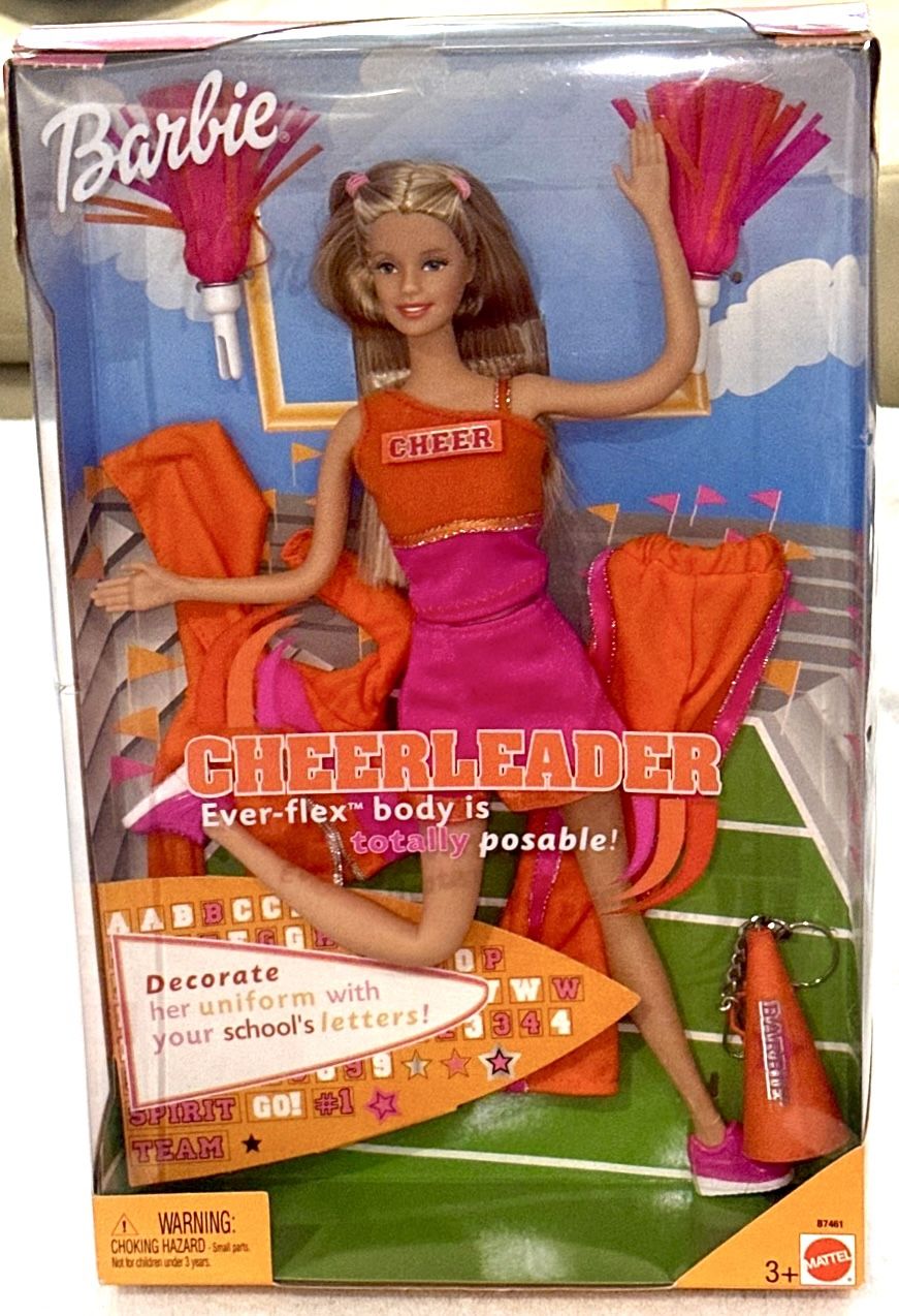 Barbie Cheerleader-2003 Mattel-with Ever-Flex Body-Totally Posable ! Vintage- New, Nrfb! 