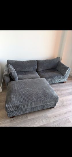 Gray 3 Piece Sofa w/ Ottoman