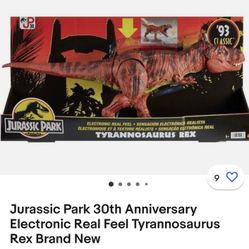 Extremely Collectible!!! Massive Sized Jurassic Park 30th Anniversary Electronic Real Feel Tyrannosaurus Rex. 