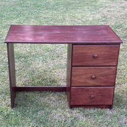 Wood 3 Drawer Writing Desk