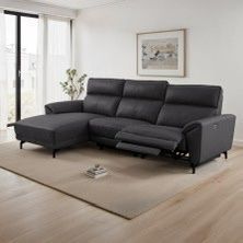 New Luxury Top Grain Genuine Leather Power Recliner Sectional Couch / Free Delivery 