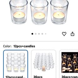 18 Clear Votive And Tea Light Glass