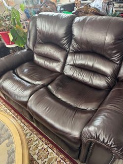 Brown Leather Couch