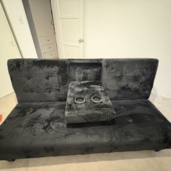 Black Velvet Couch 