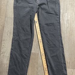 Lands' End Women's Mid-Rise Black Straight Leg Jeans size 32